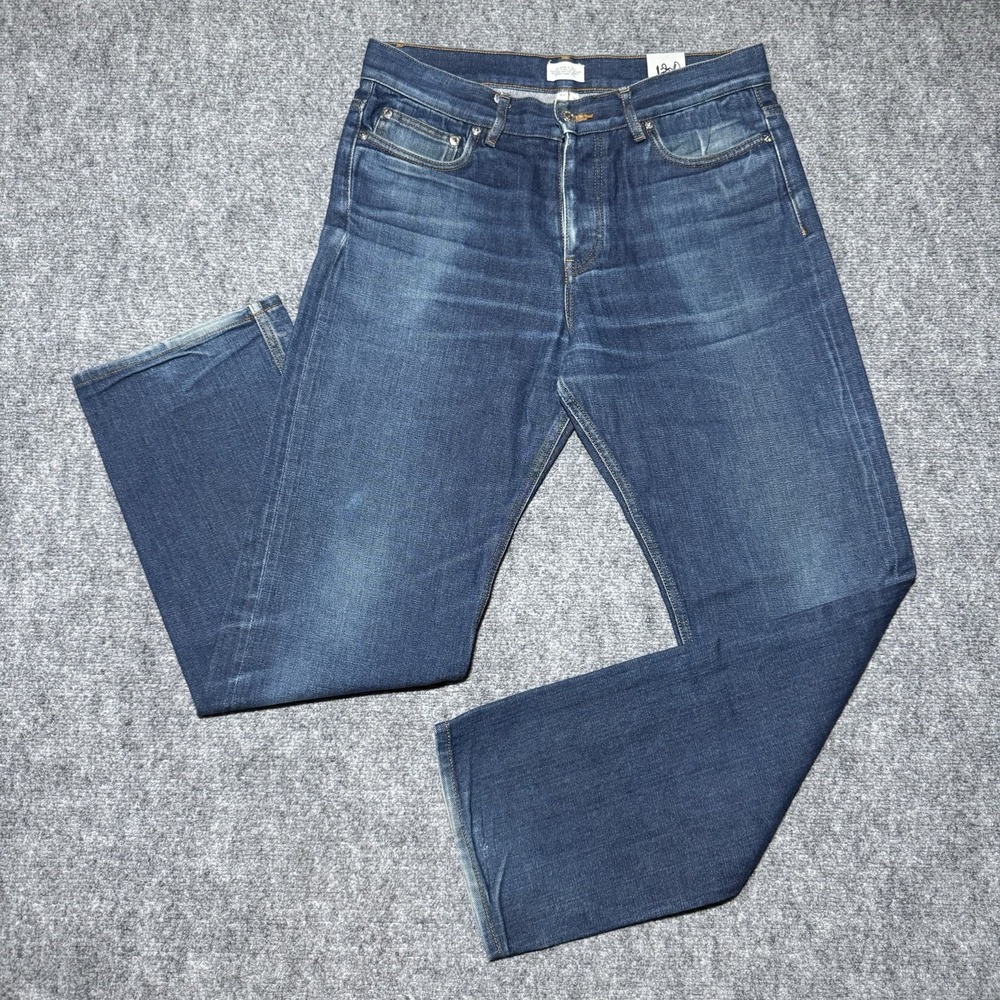 NORSE PROJECTS White Selvedge Denim Jeans Regular Fit Men 32x31 Cotton Blue
